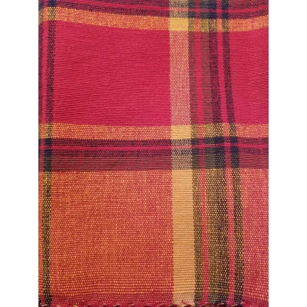 Pier 1 Fabric Placemats Plaid Set of 3 Size 19